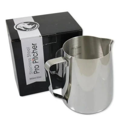 Voltage Coffee Supply 32oz. Rhino Professional Milk Frothing Steam Pitcher 32 Oz. Rhino Coffee Gear 2 Voltage Coffee Supply 32oz. Rhino Professional Milk Frothing Steam Pitcher 32 Oz. Rhino Coffee Gear