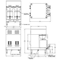 Bunn 35900.0010 BrewWISE Dual GPR DBC Coffee Brewer W/ 1.5 Gal. Servers