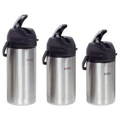 Voltage Coffee Supply Bunn Lever Action Stainless Steel Lined Airpot 2.5L, 3.0L, 3.8L