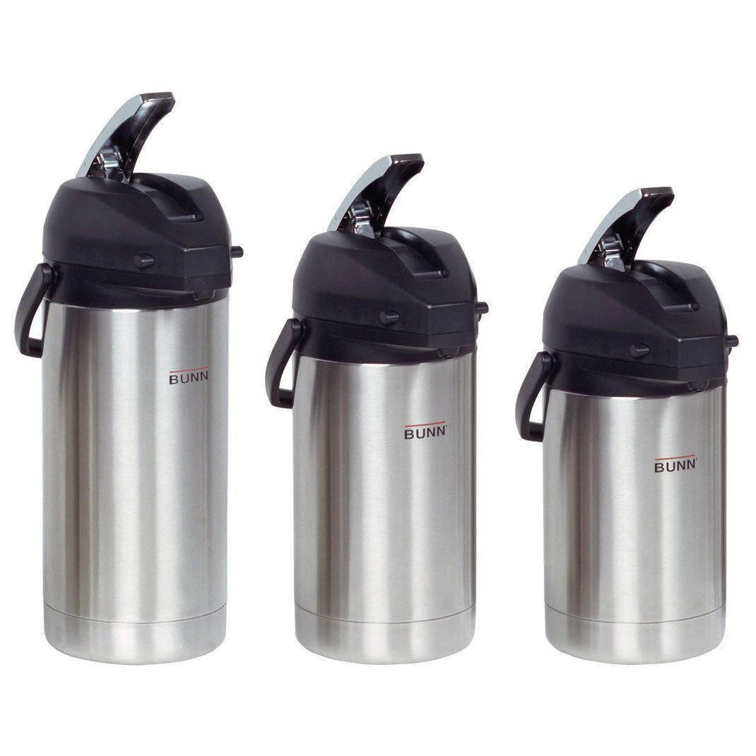 Voltage Coffee Supply Bunn Lever Action Stainless Steel Lined Airpot 2.5L, 3.0L, 3.8L 1 Voltage Coffee Supply Bunn Lever Action Stainless Steel Lined Airpot 2.5L, 3.0L, 3.8L