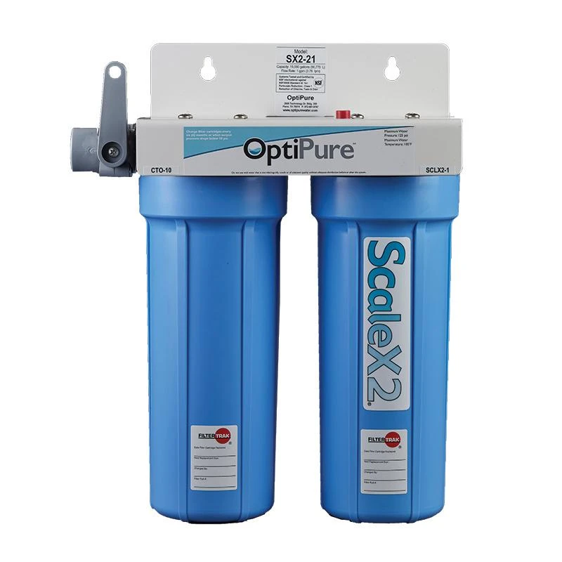 OptiPure SX2-21 Dual 10" ScaleX2® Water Filter System Water Filtration Systems 1 OptiPure SX2-21 Dual 10" ScaleX2® Water Filter System Water Filtration Systems