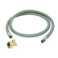 Voltage Coffee Supply Stainless Hose 3/8 In X 3/8 In Compression X 48 In. Braided Water Hose 3/4 In. Parts & Accessories